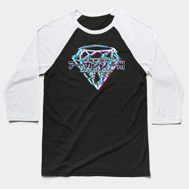 The Diamond State (Glitched Diamond) Baseball T-Shirt by rt-shirts